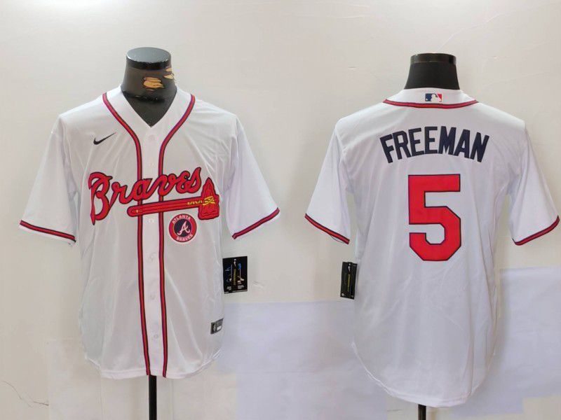 Men Atlanta Braves #5 Freeman White Game 2024 Nike MLB Jersey style 1->atlanta braves->MLB Jersey